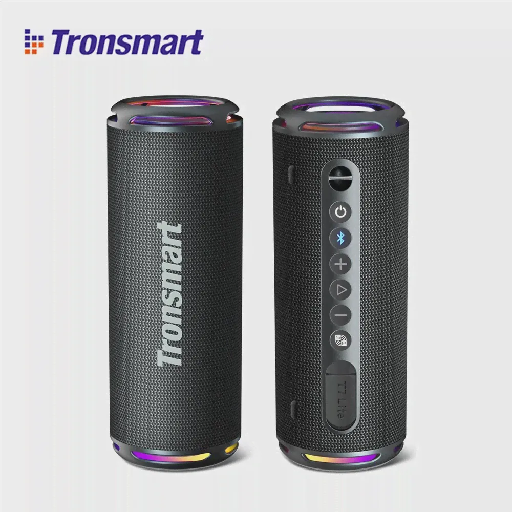 Портативный наружный динамик Tronsmart T7 Lite мощностью 24 Вт, водонепроницаемый IPX7, аккумулятор емкостью 4000 мАч, Bluetooth 5.3, улучшенное управление басами через приложение